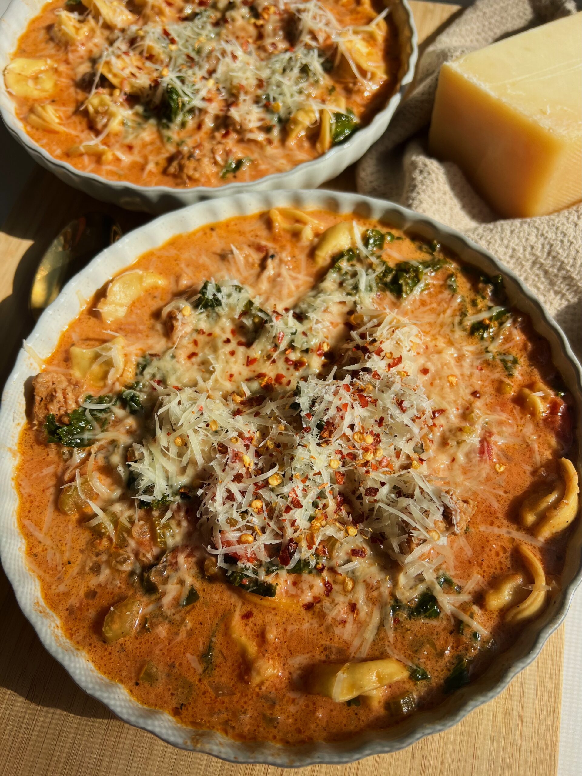 Creamy Tuscan Tortellini Soup - Brooklyn's Bites