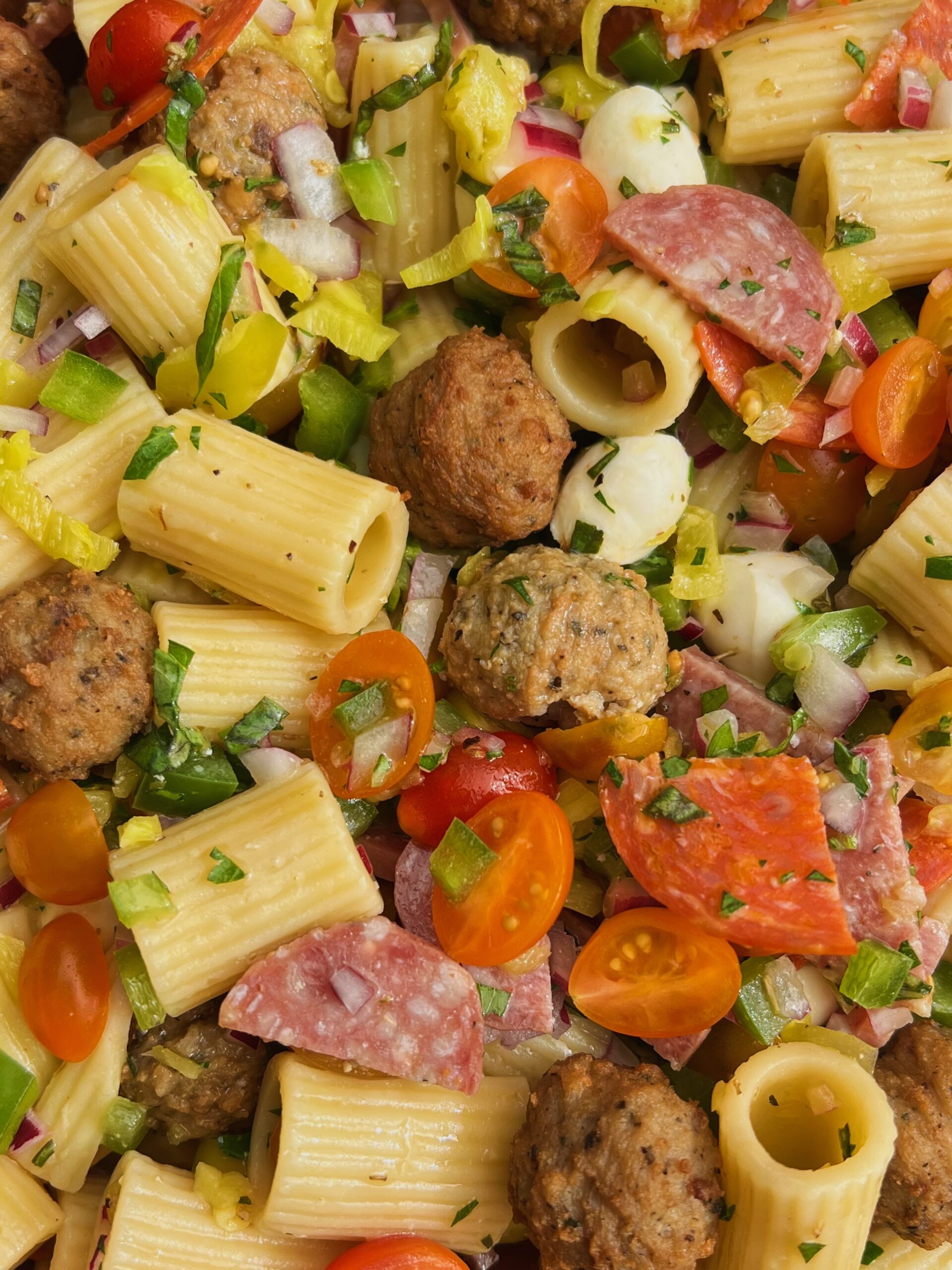 Italian Meatlover Pasta Salad - Brooklyn's Bites